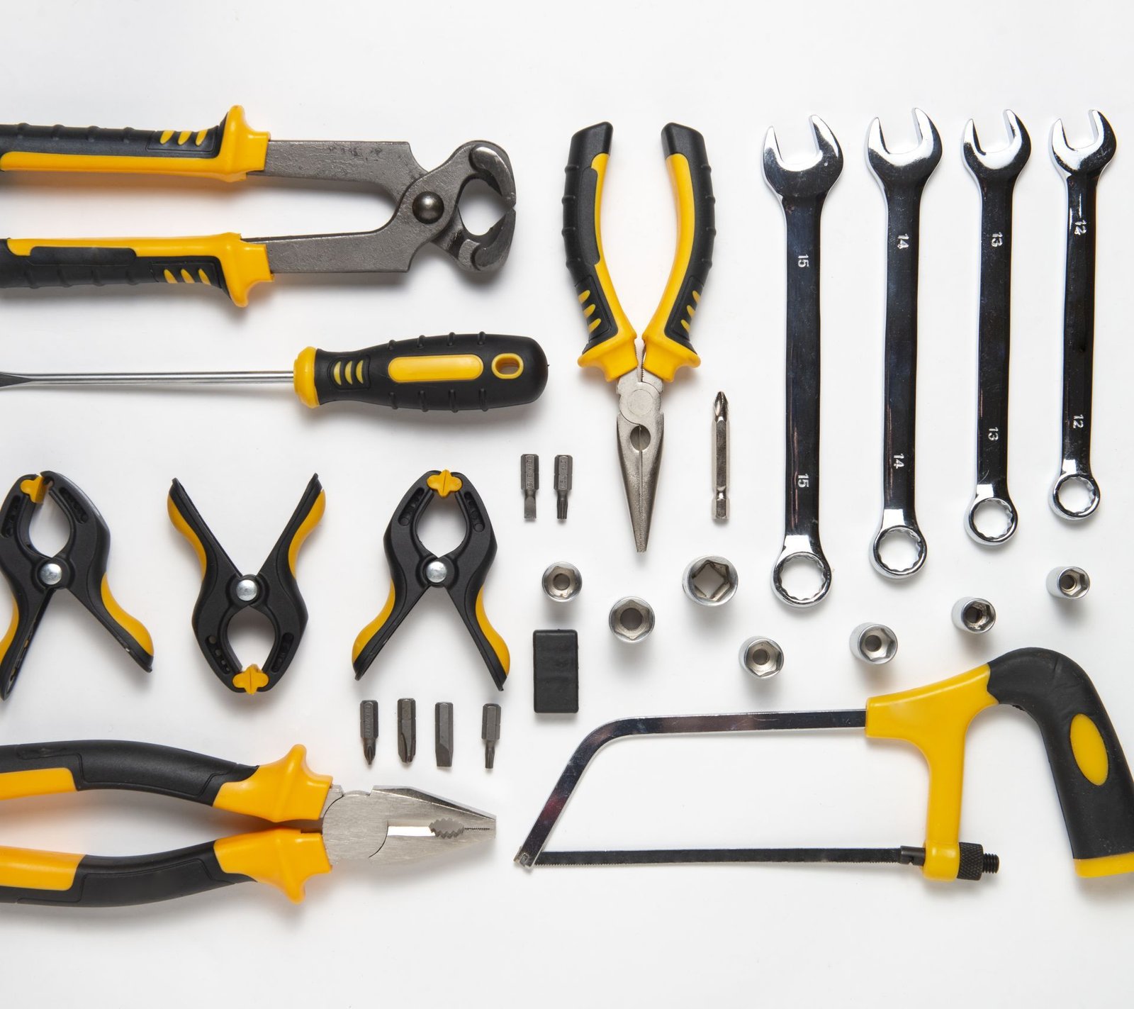 top-view-mechanical-tools-arrangement